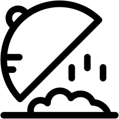 Serving Platter Vector Icon