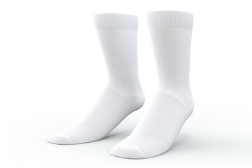 White cotton socks isolated on white background