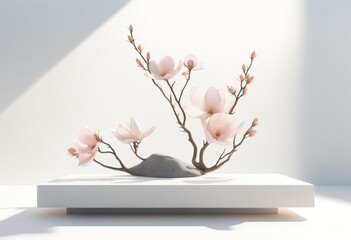 Elegant Bloom on Blank Slate: A Representation of Purity and Potential