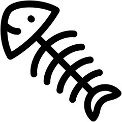 Fish Skeleton Vector Icon