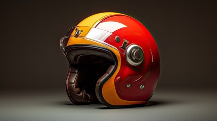 Fototapeta premium protective helmet for motorcycle or construction site for potential inscriptions or additional objects. This provides flexibility to add text or graphics