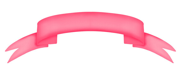 Pink ribbon banner clipart