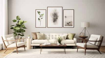Fototapeta na wymiar house beautiful design interior creative stylish living room in contemporary natural white and beige colour scheme home interior design living room in daylight cosy and simple