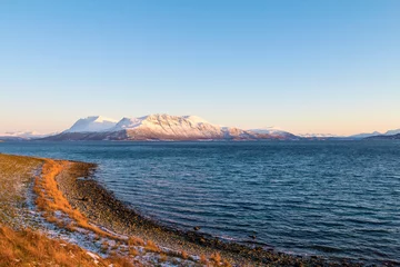Deurstickers Landscape in Tromso coasts. Norway © johnkruger1