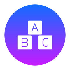 ABC Blocks Icon of Kindergarten iconset.