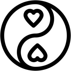 Yin Yang Vector Icon