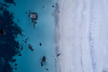 Aerial View of Beach in Norway