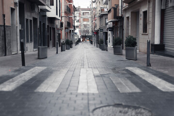 Obraz premium Street after the rain. Zebra crossing