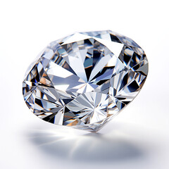 Diamond on White Background	