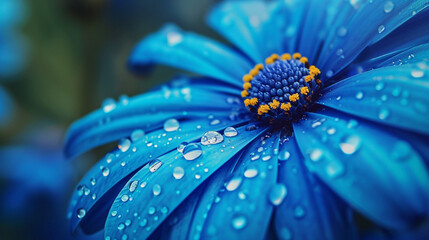 A lovely blue daisy, very detailed - obrazy, fototapety, plakaty
