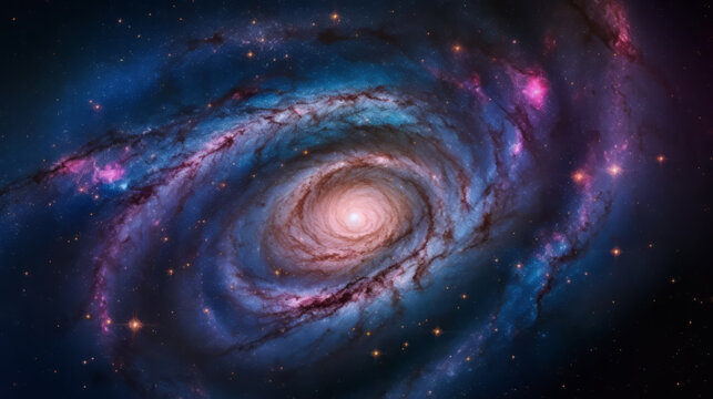 Interstellar Whorl - Spiral Galaxy Wonder Space art made with Generative AI