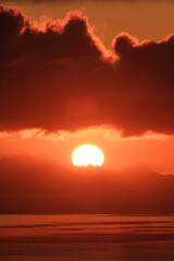 Sun Setting in the Clouds