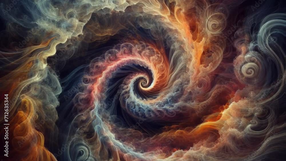 Wall mural abstract fractal background with circles