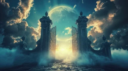 Foto op Canvas Gate of beautiful heaven after death © Ankit