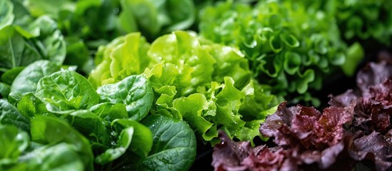 Organically grow healthy green salad vegetables.