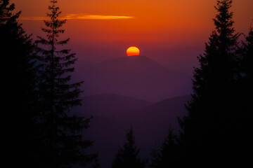 Carpathians, sunrise