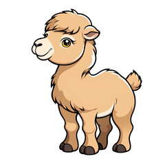 A Cute Baby Camel Illustration with Transparent Background