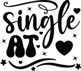 Fototapeta premium Valentine Round sign design, retro, SVG design cut files 