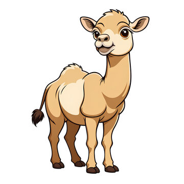 A Cute Camel Illustration with Transparent Background