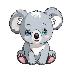 A Cute Baby Koala Illustration with Transparent Background