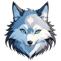 Wolf Head Illustration with Transparent Background