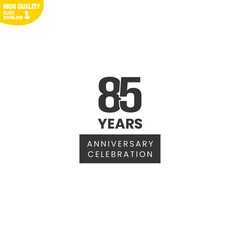 Creative 85 Year Anniversary Celebration Logo Design