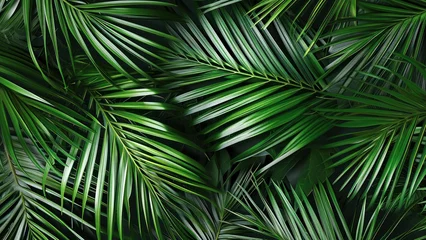 Fotobehang Banner made of intertwined palm leaves, idea for background for Palm Sunday and Easter © Ed
