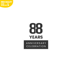 Creative 88 Year Anniversary Celebration Logo Design