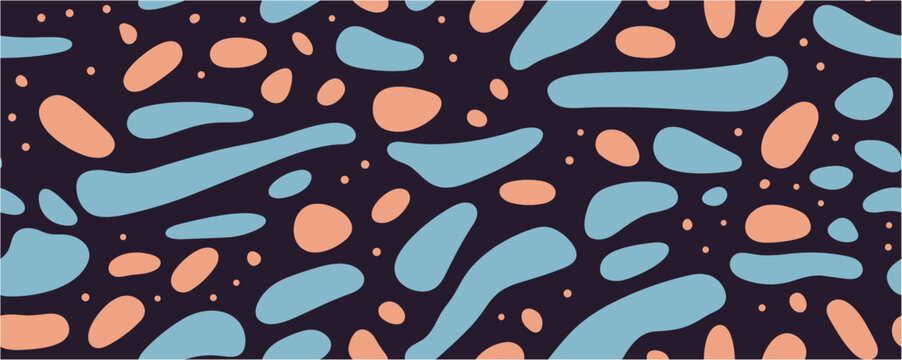 Vector illustration. Seamless vector pattern with abstract shapes. Vector background with abstract shapes.