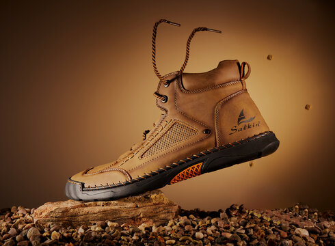 Mansfield,Nottingham,United Kingdom,18th January 2024:Studio product image of a Salkin boot designed by Christian Moretti.