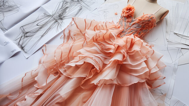 peach dress design Peach Dress