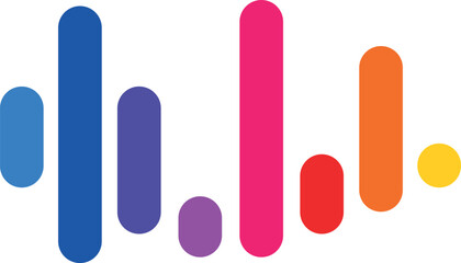 colored abstraction, rainbow stripes, LGBT colors on a transparent background, colored pencils and paints, thick smears of paint. Music equalizer