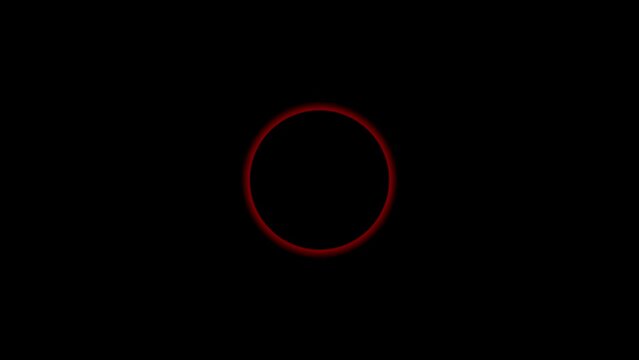 Digital Radio wave circle background. Radio station signal 4k animation.