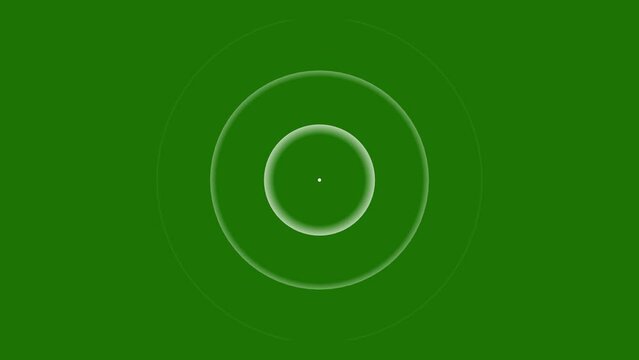 Digital Radio wave circle background. Radio station signal 4k animation.