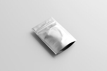 3D Illustration. Plastic pouch packaging mockup isolated.