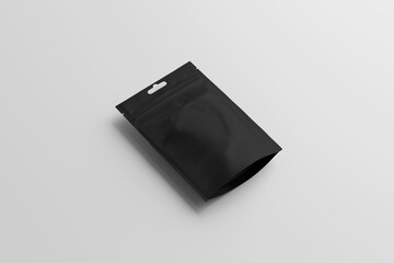 3D Illustration. Plastic pouch packaging mockup isolated.