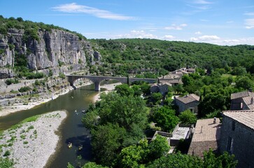 Fototapeta premium Ancient village of Balazuc in Ardeche in the South East of France, in Europe