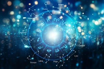 Zodiac horoscope abstract circle Astrology concept