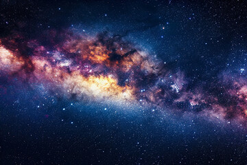 celestial panorama of stars and galaxies stretching out into infinity. - obrazy, fototapety, plakaty