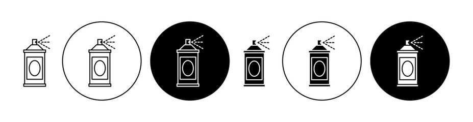 Paint Aerosol Can Vector Illustration Set. Paint Can and Aerosol Spray Symbol Suitable for Apps and Websites UI design style. - obrazy, fototapety, plakaty