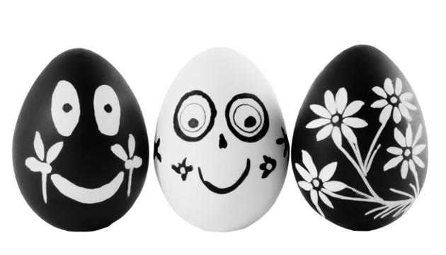 funny easter eggs isolated