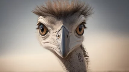 Fotobehang ostrich head close up © Balqees