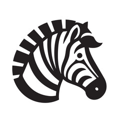 Zebra logo. Isolated zebra on white background