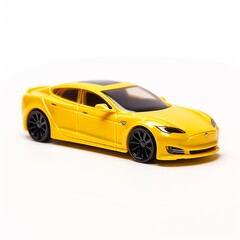 Best yellow luxury car model royalty white background picture Ai generated art