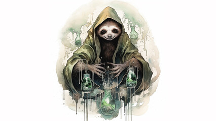 loki God of mischief Himself as a Sloth - obrazy, fototapety, plakaty