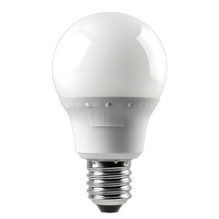 Led light bulb in a standard socket isolated on white background, cinematic, png
