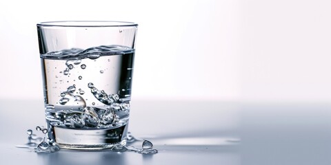 clear photo of a glass of water on a white background