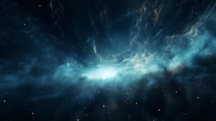 beautiful blue nebula in the universe