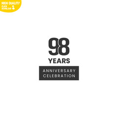 Creative 98 Year Anniversary Celebration Logo Design