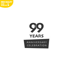 Creative 99 Year Anniversary Celebration Logo Design